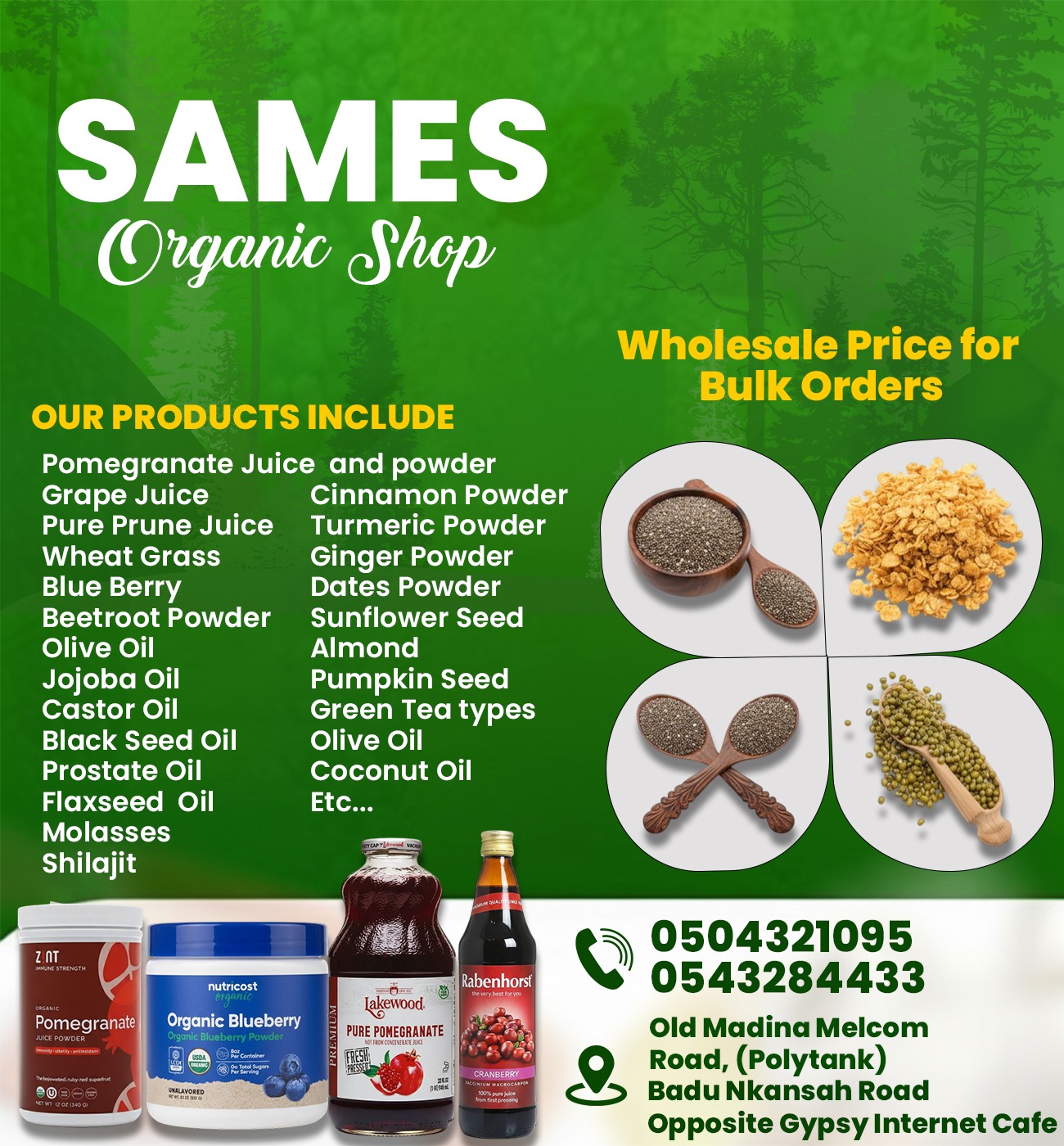 SAMES Organic flyer design